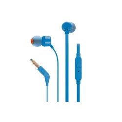 AURICULARES JBL T110 AZULES CABLE PLANO MANOS LIBR