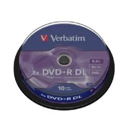 DVD+R VERBATIM DOUBLE LAYER 8X 8.5GB TARRINA 10